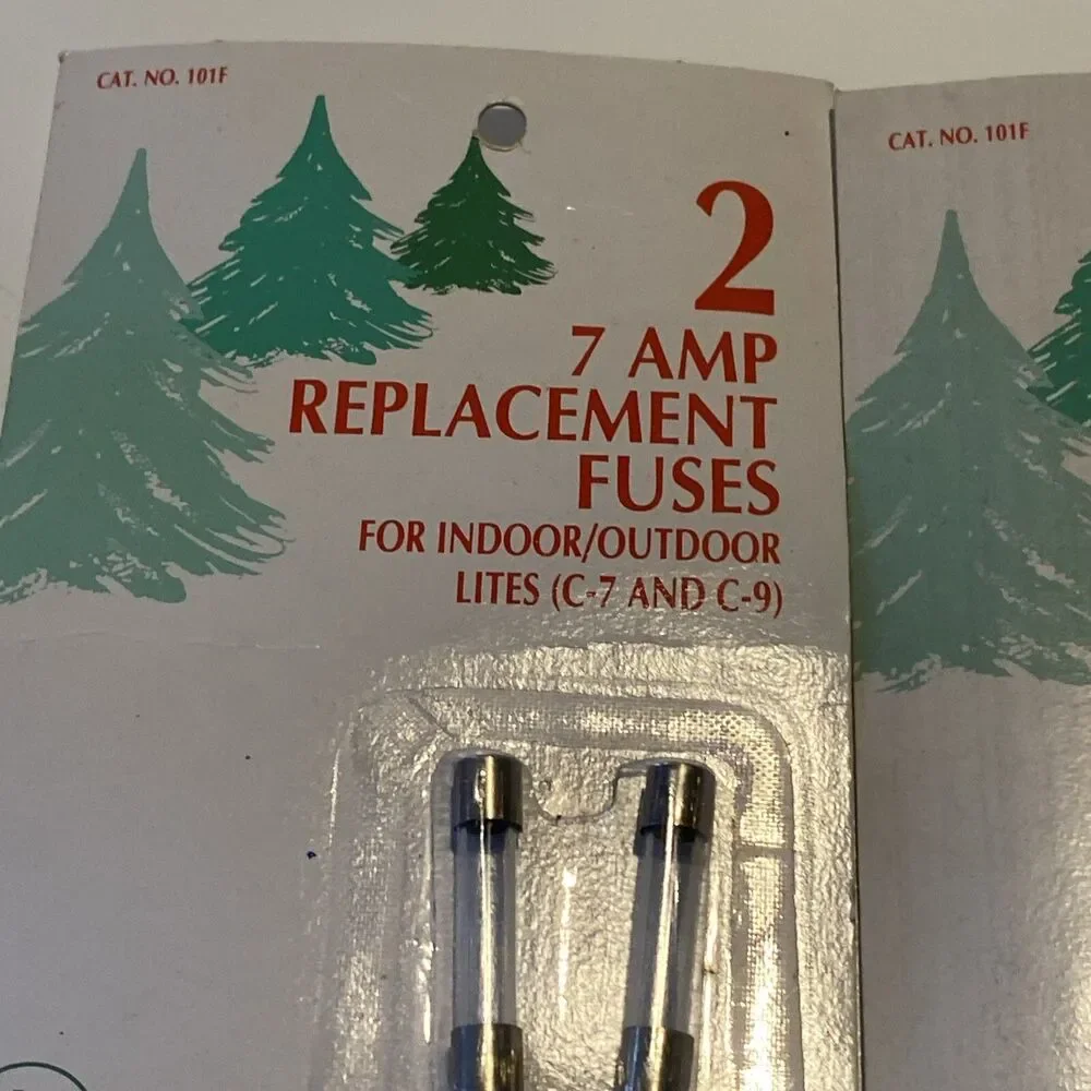 Vintage NOMA 7 Amp Replacement Fuses 3 Packs With 2 Each New NOS For C-7 & C-9